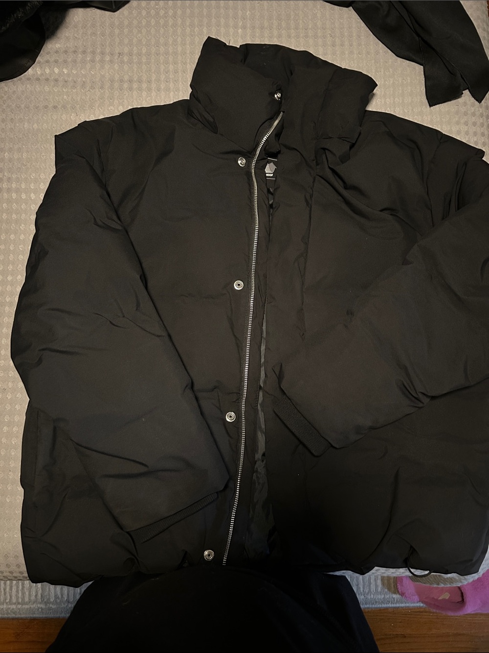 Black Oversized Puffer Jacket
